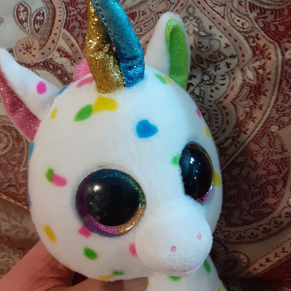 TY Beanie Valve HARMONIE the Speckled Unicorn Plush without Swing Tag. - Picture 10 of 17
